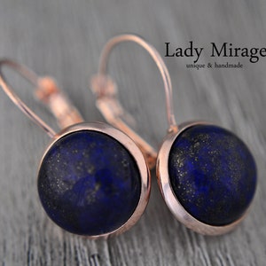 BESTSELLER Lapis Lazuli Earring Rose Gold image 2