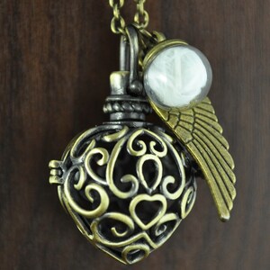 Real Feather Angel Caller Necklace imagen 3