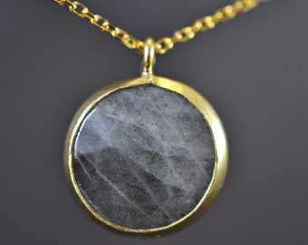 Labradorite - 925 Sterling Silver - Necklace - 14K Goldfilled