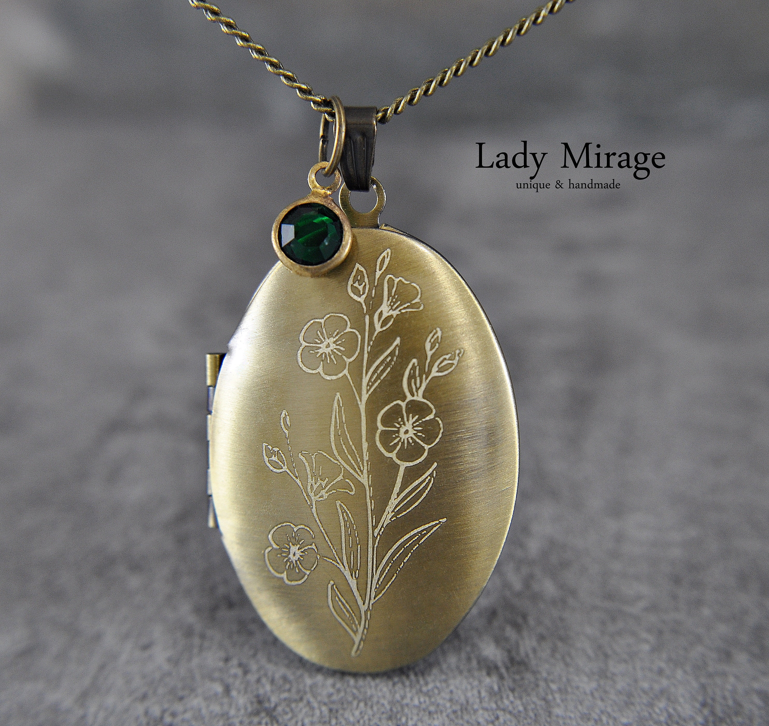 Cherry Blossom Locket Necklace Photo Locket - Etsy