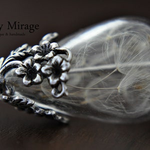 BESTSELLER 925 Silver Real Dandelion Necklace Teardrop imagen 3