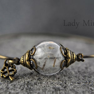 LUCK Real Dandelion Bracelet Bronze image 1