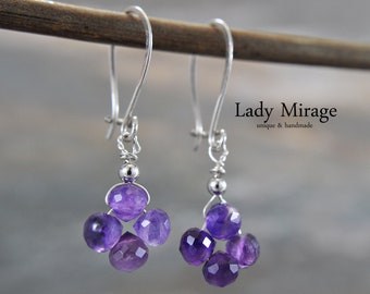 925 Sterling Silver - Amethyst - Earrings - mothers day gift