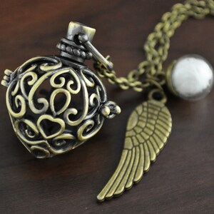 Real Feather Angel Caller Necklace imagen 2