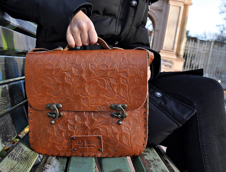 Magical Leaves Genuine Leather Bag image 2