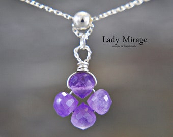 925 Sterling Silver - Amethyst- Necklace - handmade necklaces