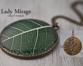 BESTSELLER Unique Necklace with a Real Leaf Pendant Bronze