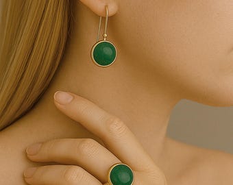 14K 翡翠 ネックレス 葡萄モチーフ ヴィンテージ 14K 翡翠 ネックレス