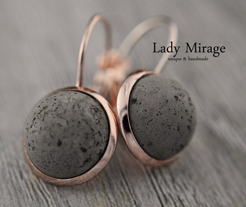 BESTSELLER Concrete Earring Rose Gold image 2