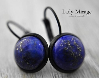 Lapis Lazuli Earring -Black-