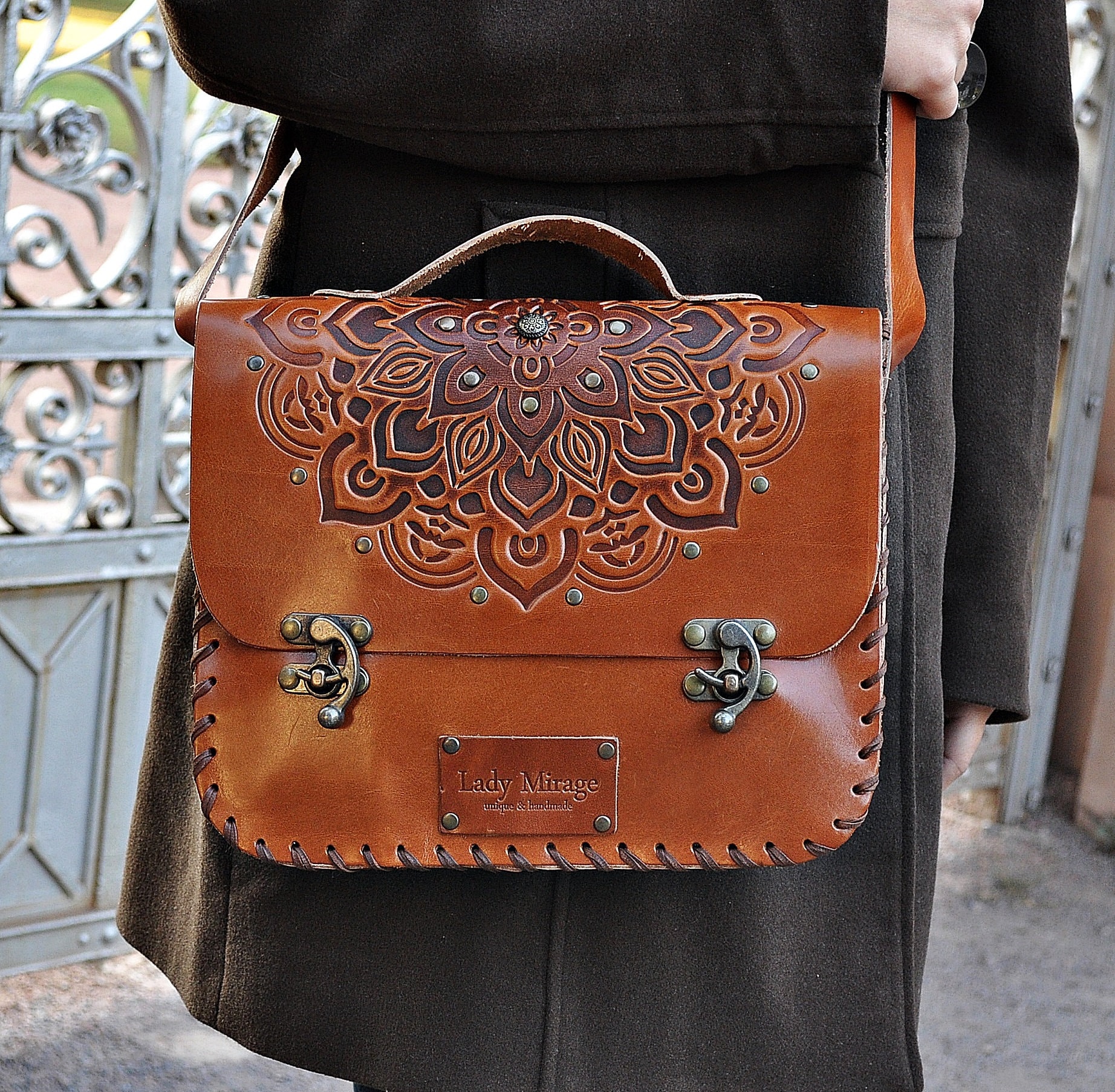 Genuine Leather Bag Etsy Canada