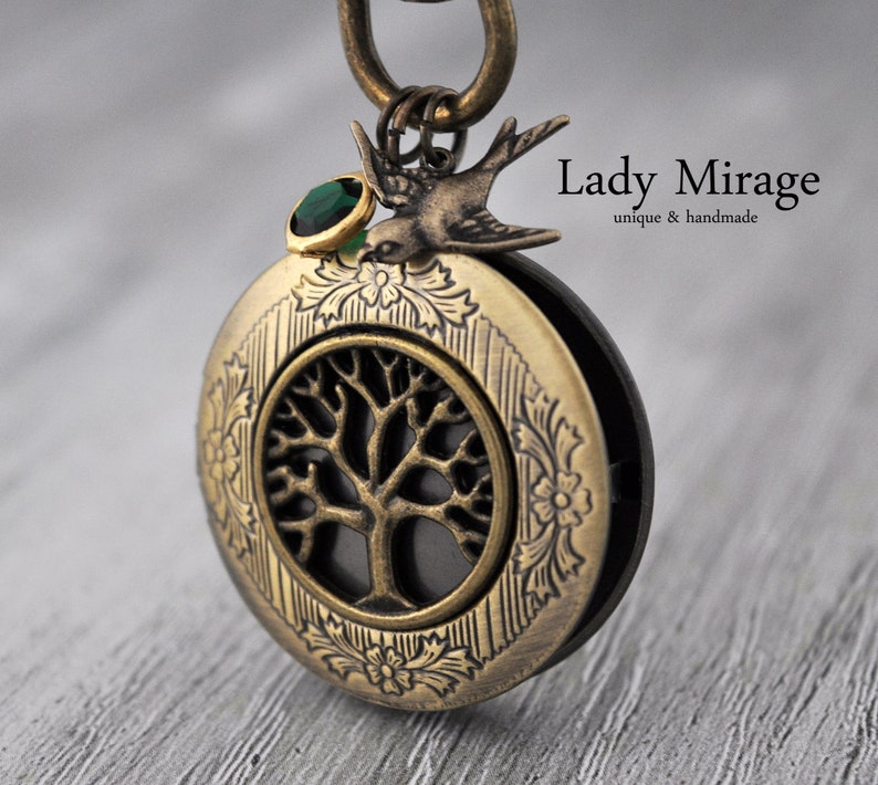 BESTSELLER Keychain with Tree of Life Locket Handmade Brass imagen 1