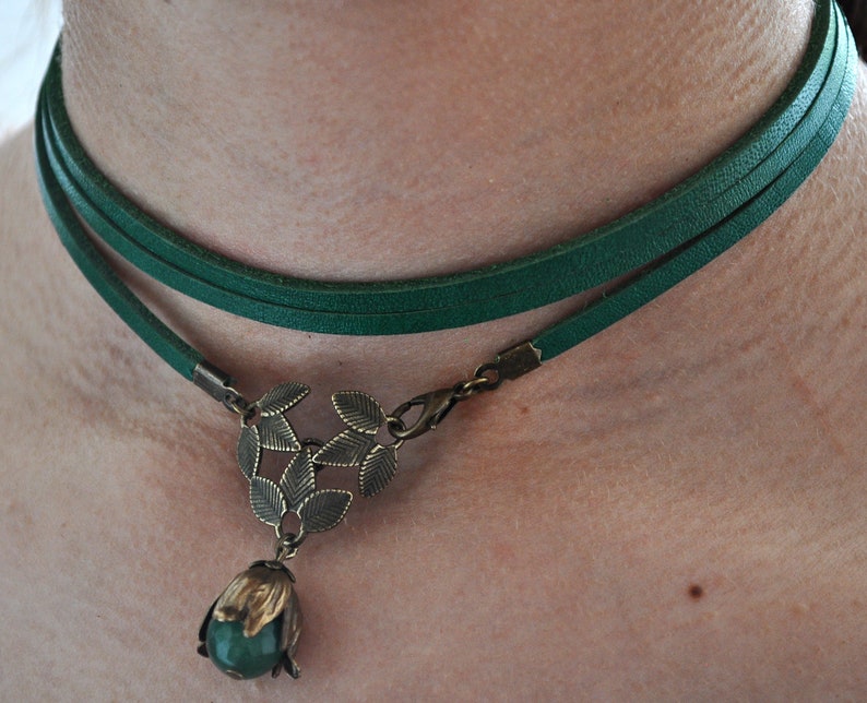 Leather Choker Necklace \