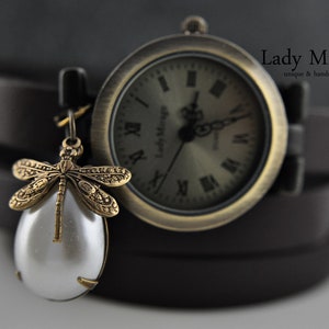 Dragonfly Genuine Leather Watch image 2