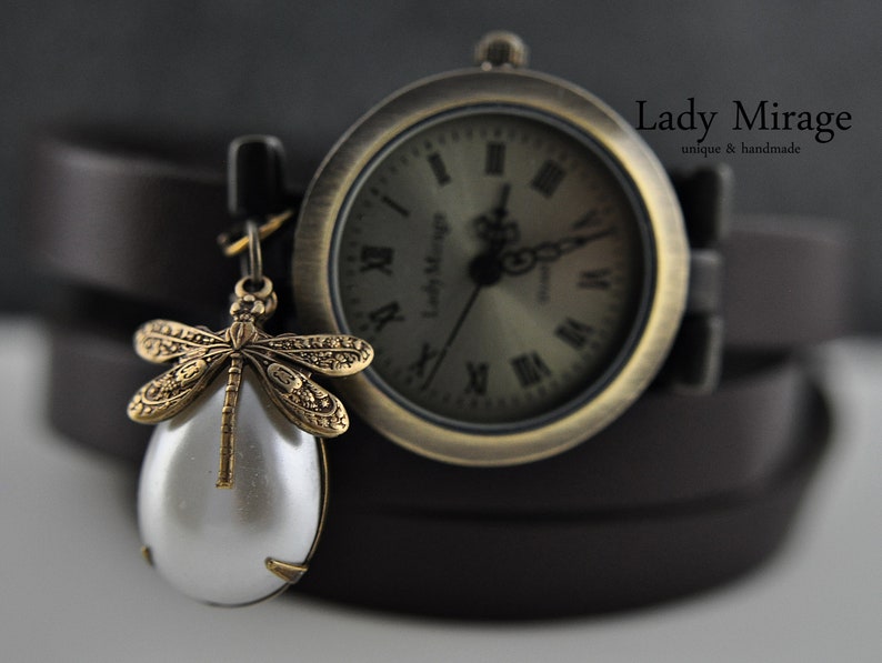 Dragonfly Genuine Leather Watch image 2