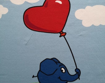 Elefant Luftballon hellblau  Panelbild