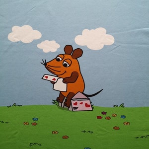 Die Maus Kartenspielen hellblau  Panelbild