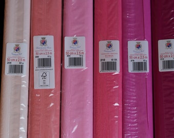 Carta crespa italiana 60g Cartotecnica Rossi Rosa