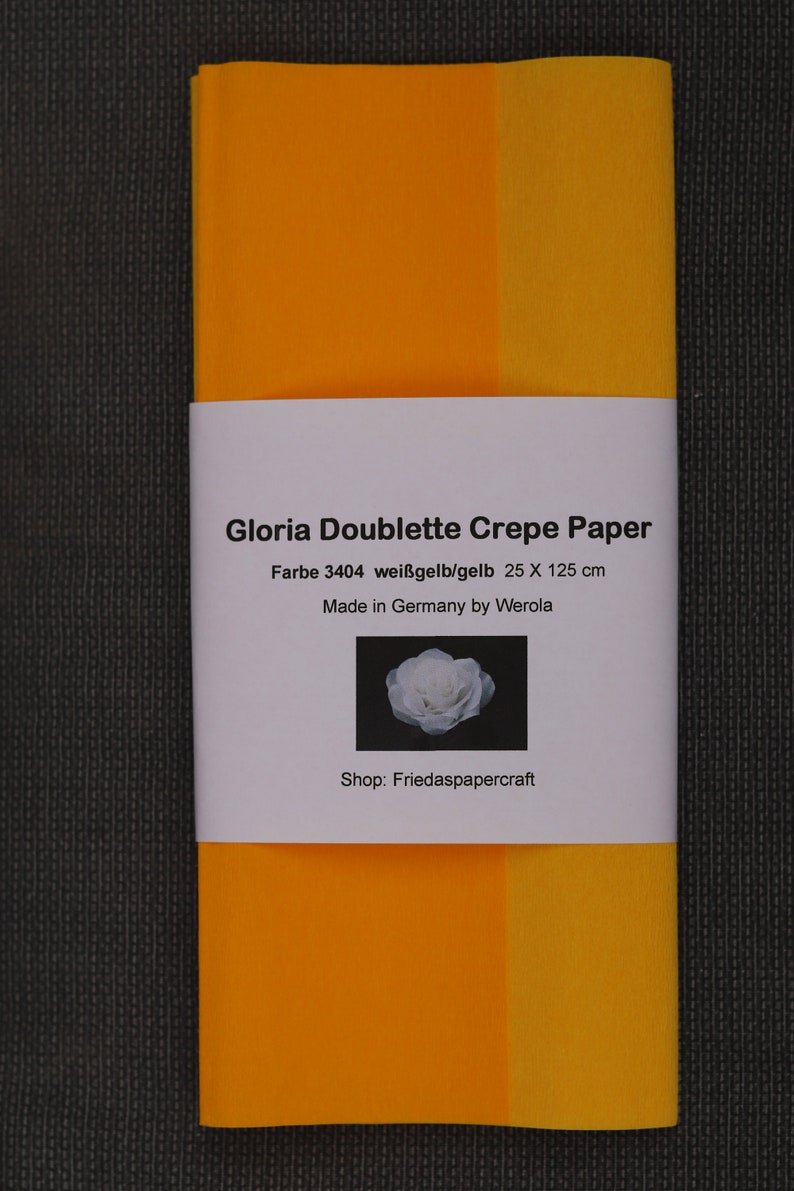 Gloria doublette crepe paper whiteyellowyellow 3404