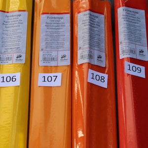 German Fine Crepe Paper 31g  yellow & orange