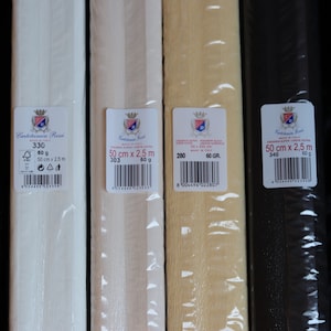 Carta Crespa Italiana 60g Cartotecnica Rossi Beige & Marrone