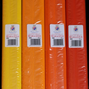 Carta Crespa Italiana 60g Cartotecnica Rossi Giallo & Arancione