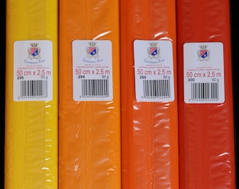 Italien Crepe Paper 60g Cartotecnica Rossi Yellow & Orange