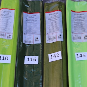 German Fine Crepe Paper 31g green tones