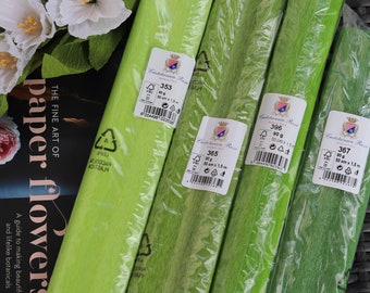 Carta crespa italiana 90g Cartotecnica Rossi extra allungabile verde chiaro