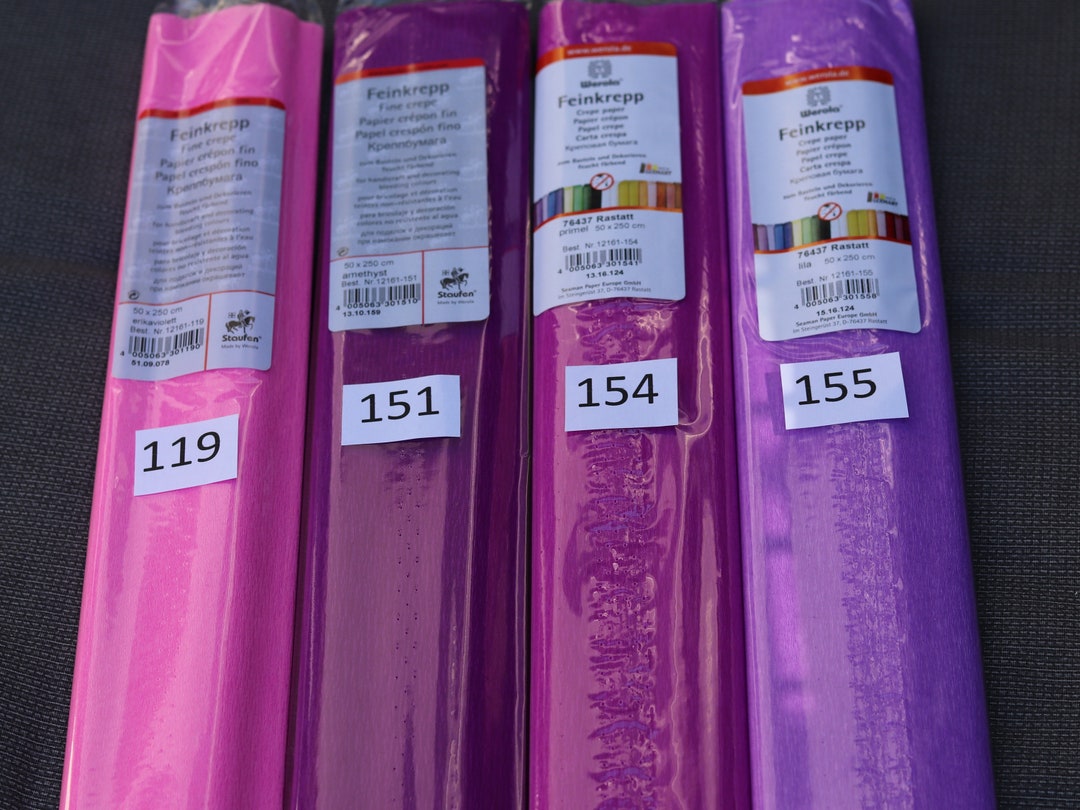 German Fine Crepe Paper 31g Dark Pink Tones Etsy