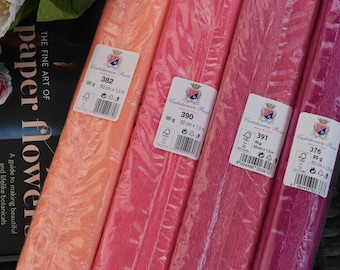 Carta crespa italiana 90g Cartotecnica Rossi extra estensibile rosa forte