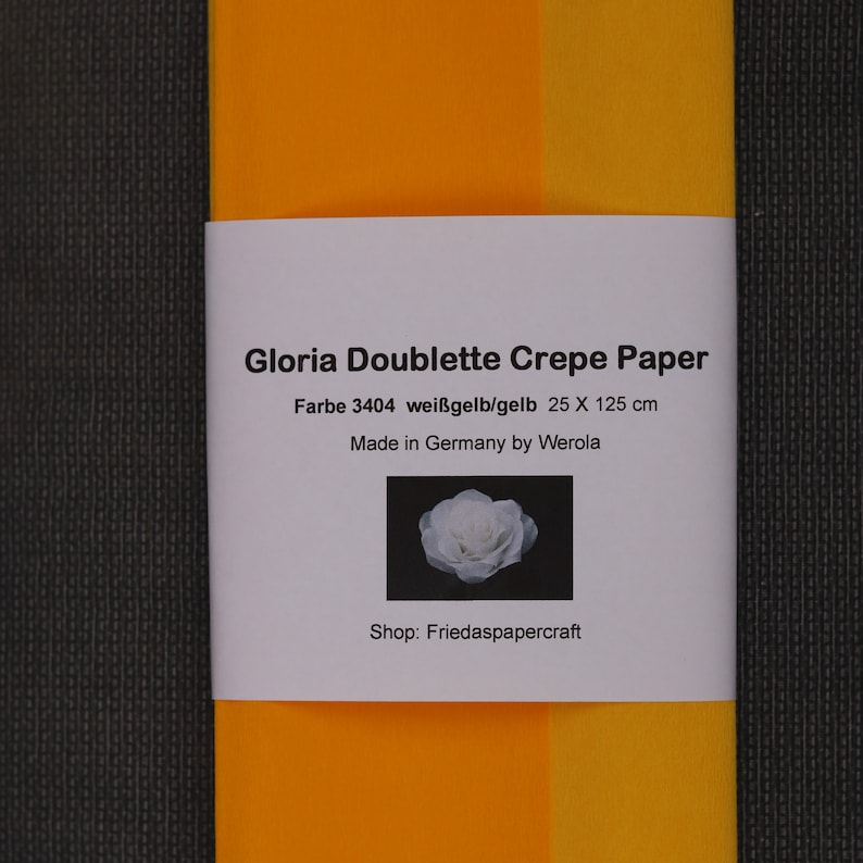 Gloria doublette crepe paper whiteyellowyellow 3404