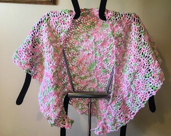 Crochet Triangle Lacy Fairy Shawl/Wrap/Scarf