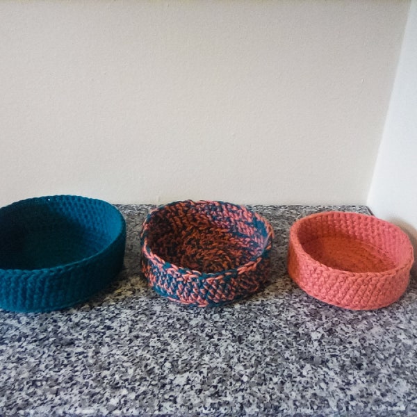 Round Crochet Nesting Baskets