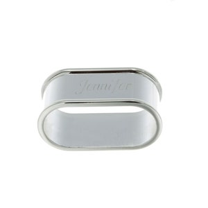 Personalized napkin ring - silver-plated stainless steel, beautiful edge with your personal engraving