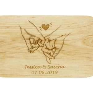 Breakfast board, engraved with desired motif and text 26x15x1.2 cm