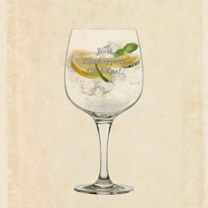Design your gin glass, gin and tonic glass, spritz glass, cocktail glass individually