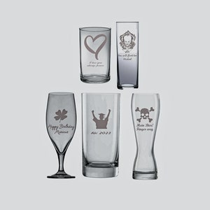 Beer glass, beer mug, wheat glass with engraving of desired motif and desired name, personalized text, gift idea for beer lovers