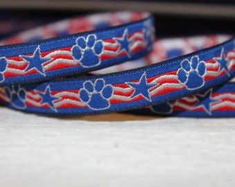 1 m Webband " Stars & Paws " 11mm