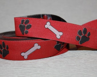 1 m webband "Dog red" 25 mm