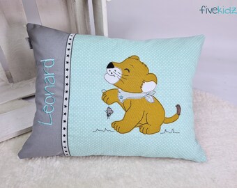 from 35,90 Euro: personalized pillow, name pillow, birth pillow lion