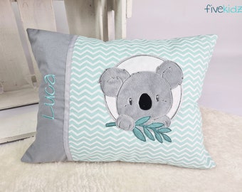 à partir de 35,90 euros : coussin personnalisé, coussin prénom, coussin de naissance koala