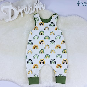 From 22,90 Euro: Romper Dungarees Baby Romper Rainbow