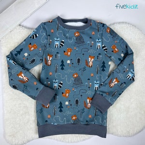From 22.90 euros: Long-sleeved shirt, sweater, pullover, forest animals image 4