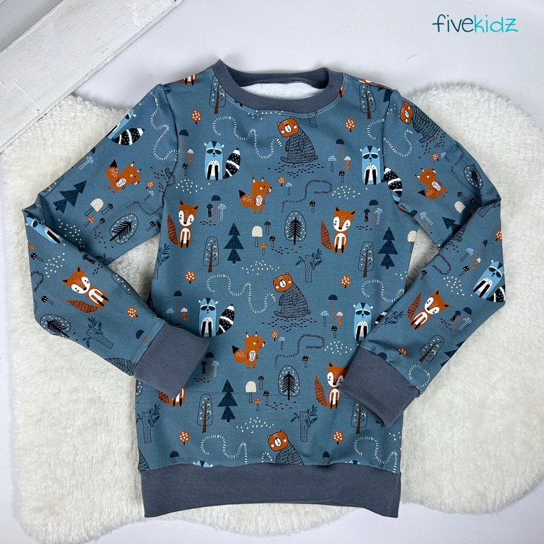 Ab 22,90 Euro: Langarmshirt Pulli Pullover Waldtiere Bild 4