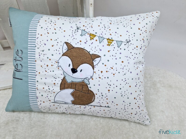 from 35.90 euros: personalized pillow, name pillow, fox birth pillow image 2
