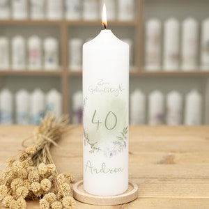 Geburtstagskerze 40 zum Jubiläum als Geschenk zum Geburtstag!