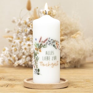 Geschenkkerze "Alles Liebe zur Hochzeit" - inkl. Grußkarte + Geschenkbox! Das perfekte Geschenk