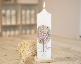 Communion Candle Tree of Life - Flora