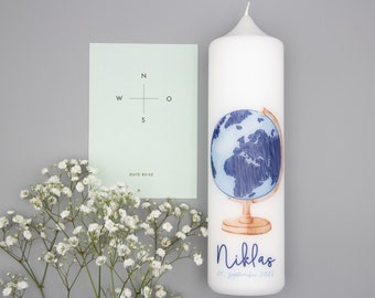 Christening candle globe - Niklas